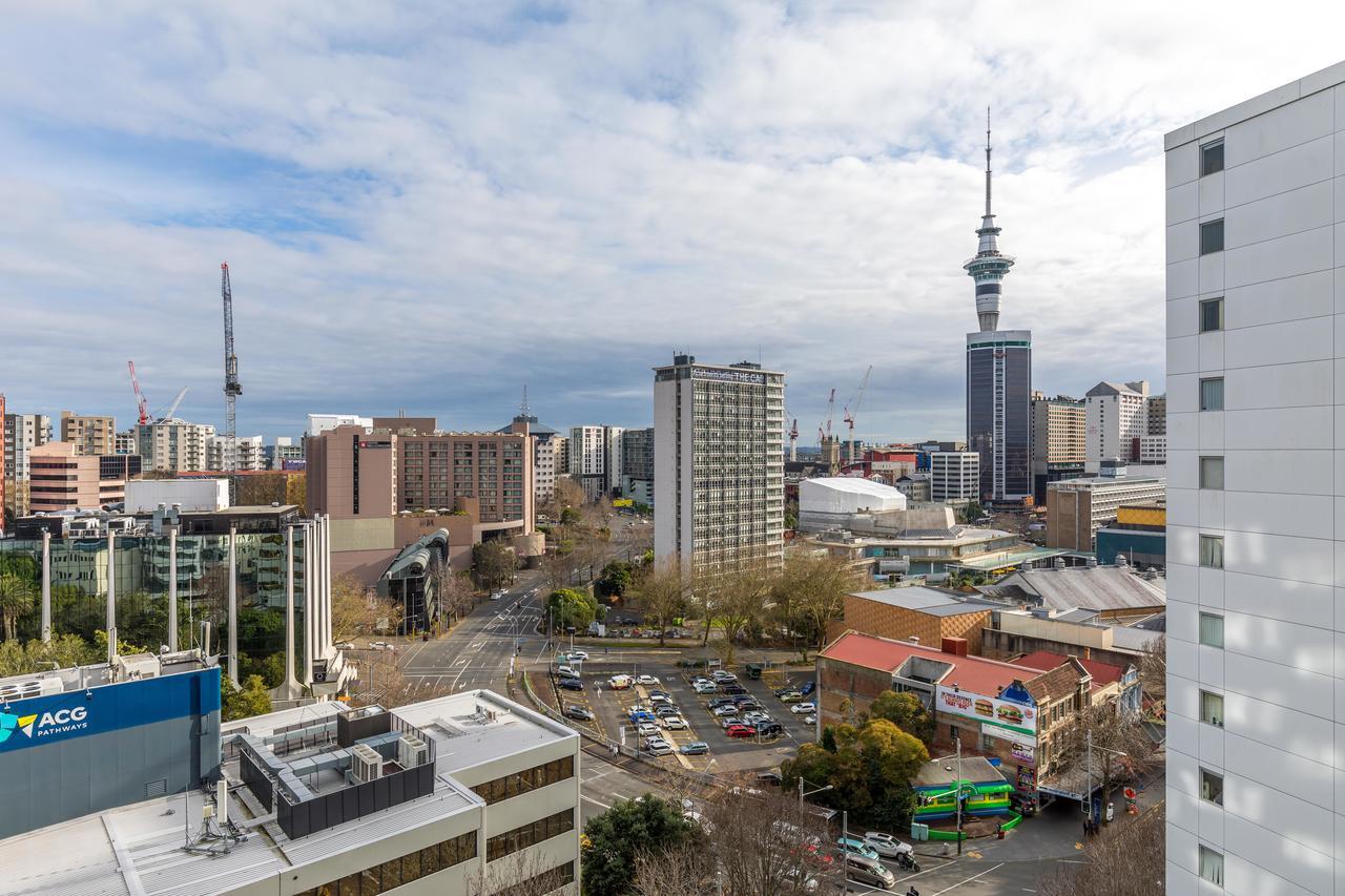 Star Queens Serviced Apartments Auckland Zewnętrze zdjęcie Aerial view of the CBD